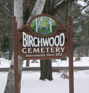 Birchwood Cemetery Sign