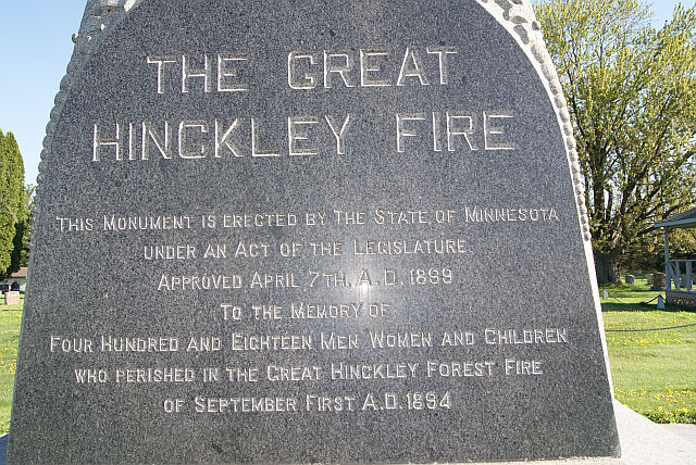 Hinckley Fire Monument south side